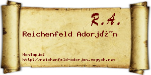 Reichenfeld Adorján névjegykártya